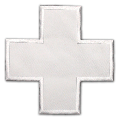 Embroidered White Crosses